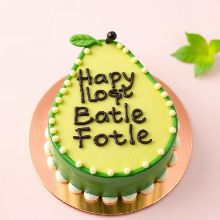 Bento Cake humoristique en forme d'avocat vert avec noyau